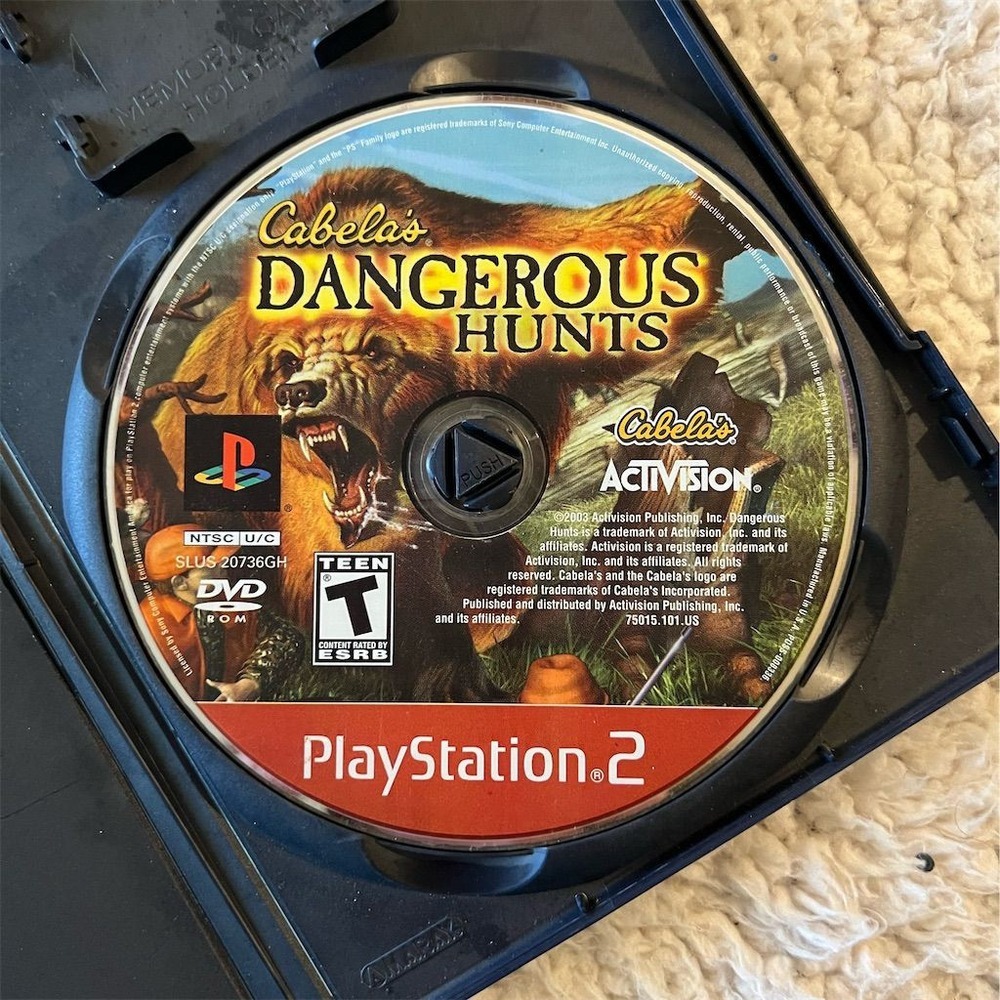 Cabela's Dangerous Hunts PS2 Game Disc‎ + Case Sony PlayStation 2